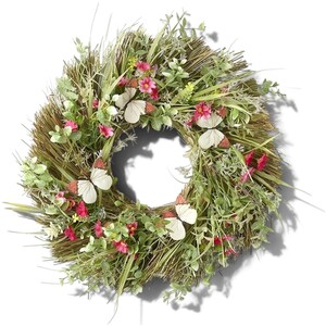 Floral and Butterfly Decorative Wreath