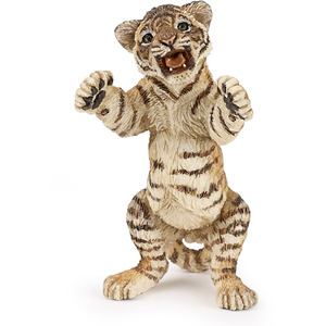PAPO Wild Animal Kingdom Standing Tiger Cub Toy Figure - 50269 - Orange/Black