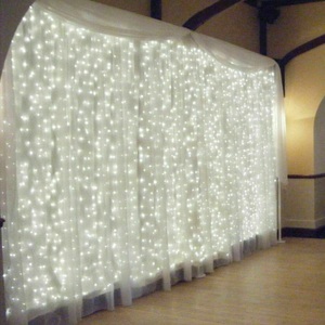 712 LED 6m x 3m Cool White Curtain Lights, 8 Modes Mains Powered