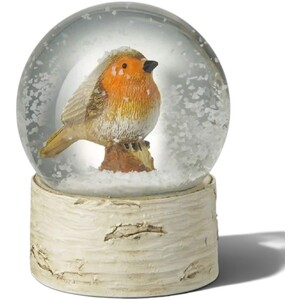 Miniature Robin Christmas Snow Globe