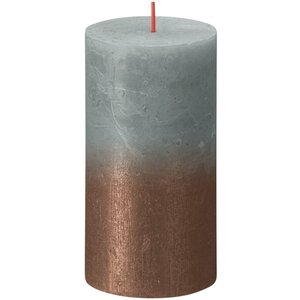 KDMD Bolsius Rustic Faded Eucalyptus Green Copper Metallic Candle