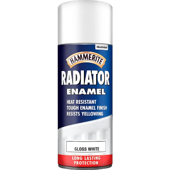 Radiator Enamel Aerosol Gloss 400ml White