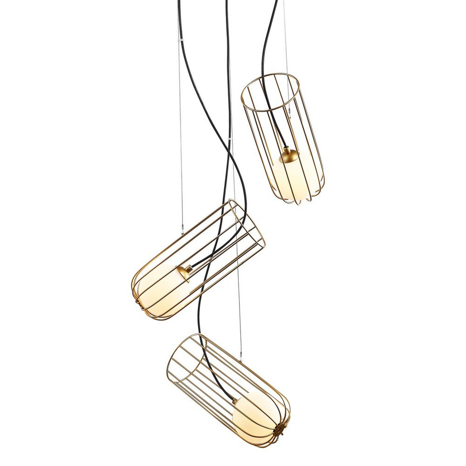 COCO GOLD/ WHITE PENDANT LIGHT 3X G9/ 25W IP20 MDM-3941/ 3 GD - Image 2