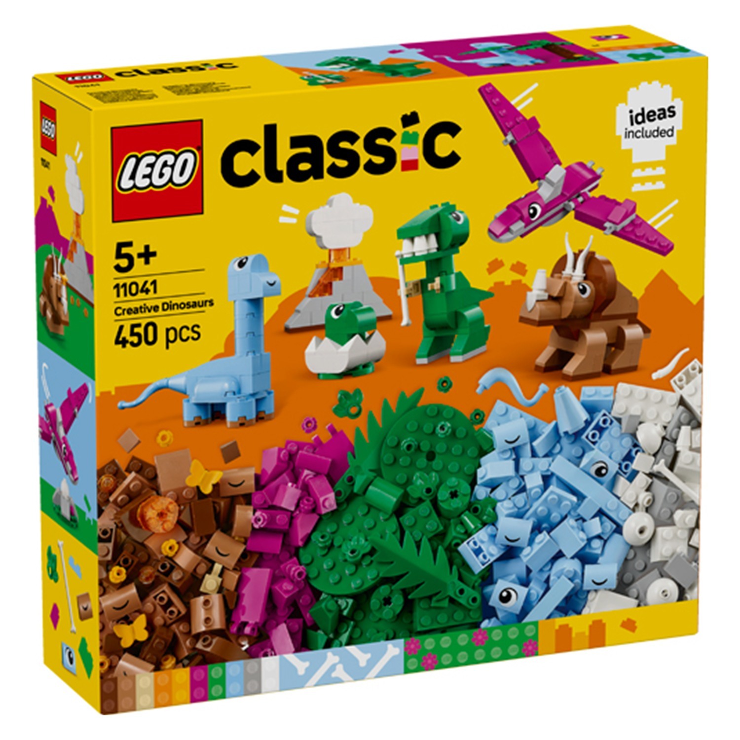 LEGO Classic Creative Dinosaurs 11041 Building Set 450 Pieces T. rex Triceratops - Image 21