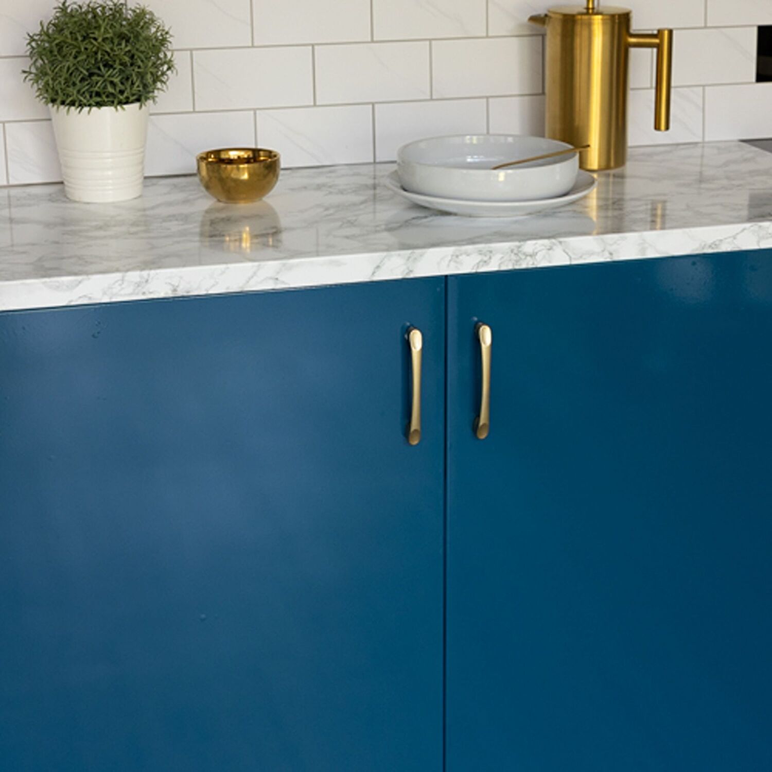D-C-Fix Glossy Petrol Blue 45Cm X 10M Self-Adhesive Vinyl Wrap For Doors And Furniture - Image 3