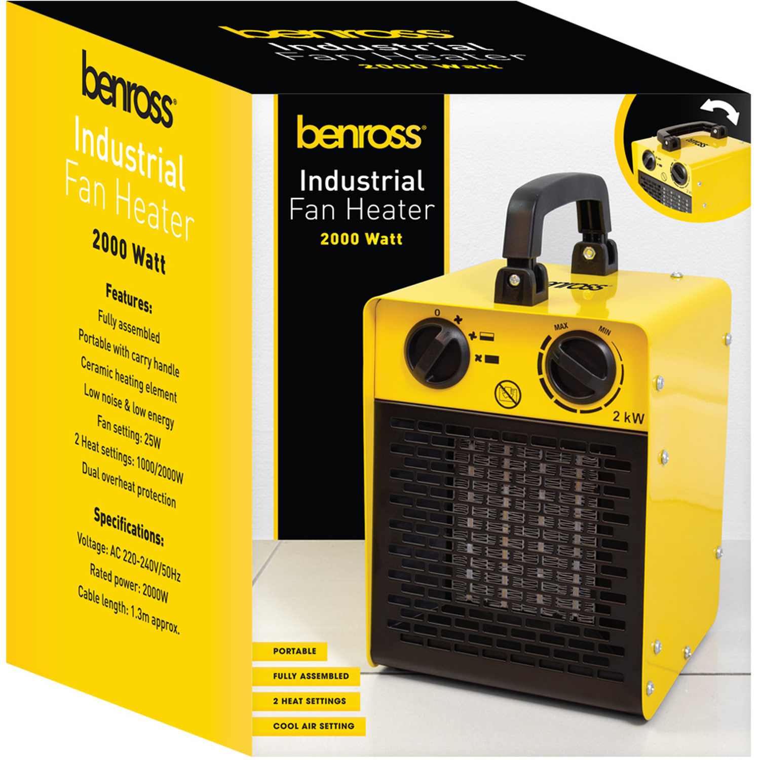 Benross Industrial Fan Heater