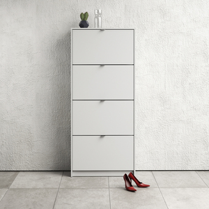 Quendale Shoe Cabinet  With Four Tilting Doors And Two Layers