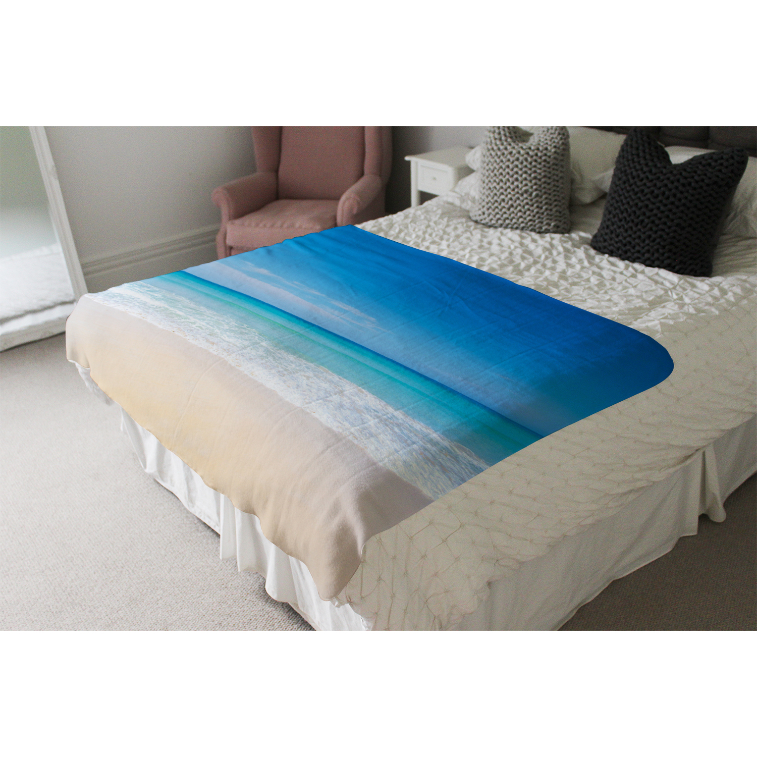 Nature Landscape View Blanket - Blue
