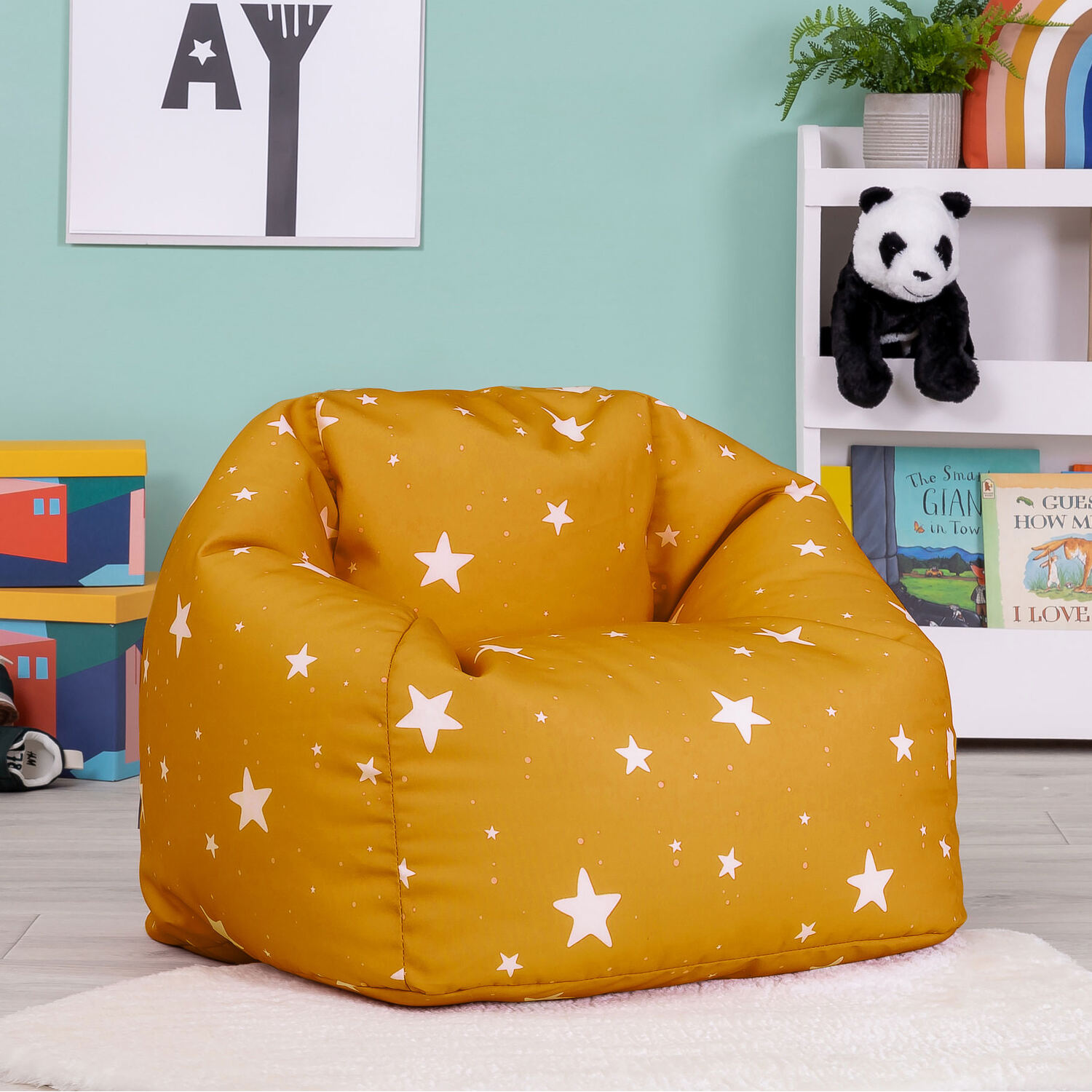 Icon Kids Starry Skies Bean Bag Chair - Yellow