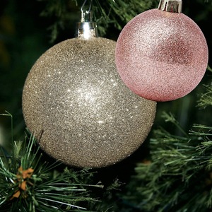 100 Rose Gold and White Gold Christmas Ornament Balls