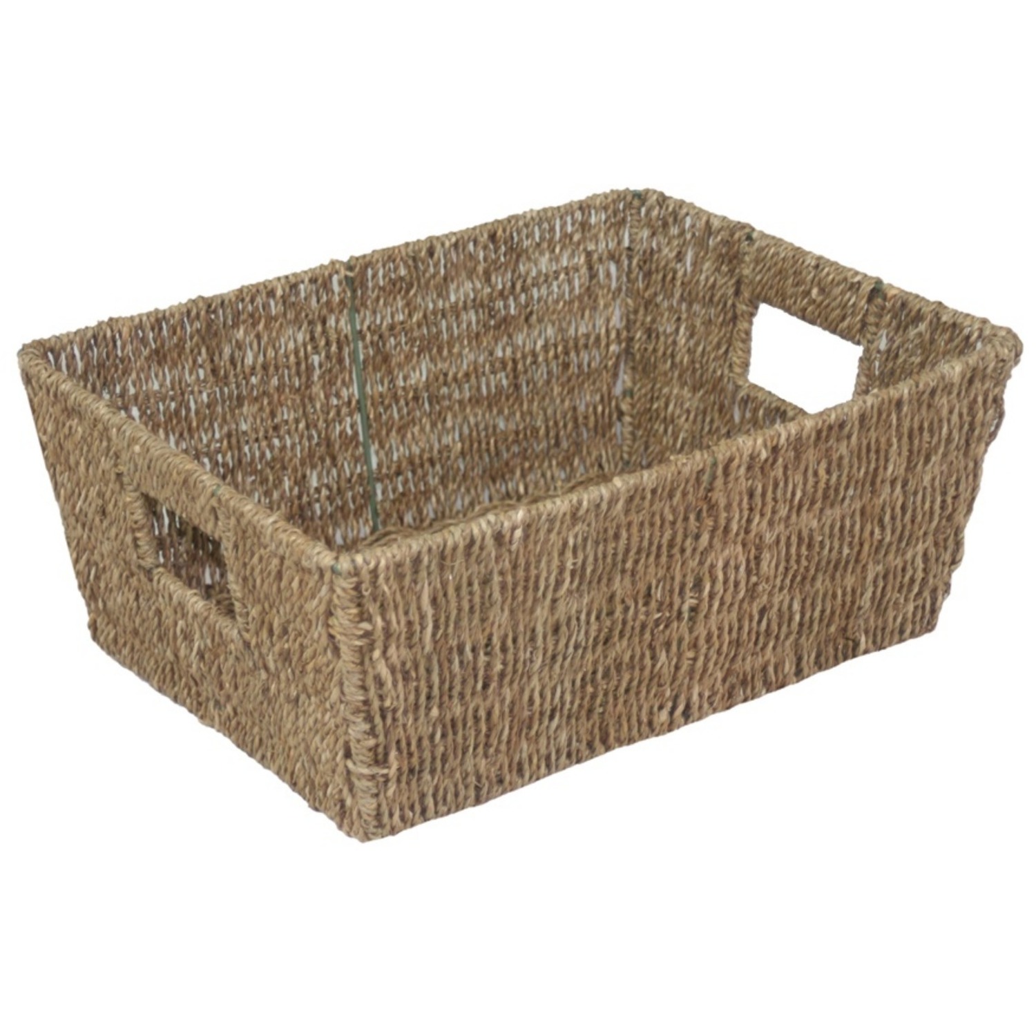 Red Hamper Large Tapered Seagrass Basket - Brown Green