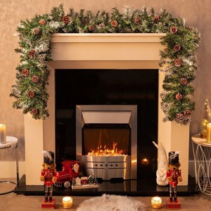 9ft Artificial Snow Dusted Garland