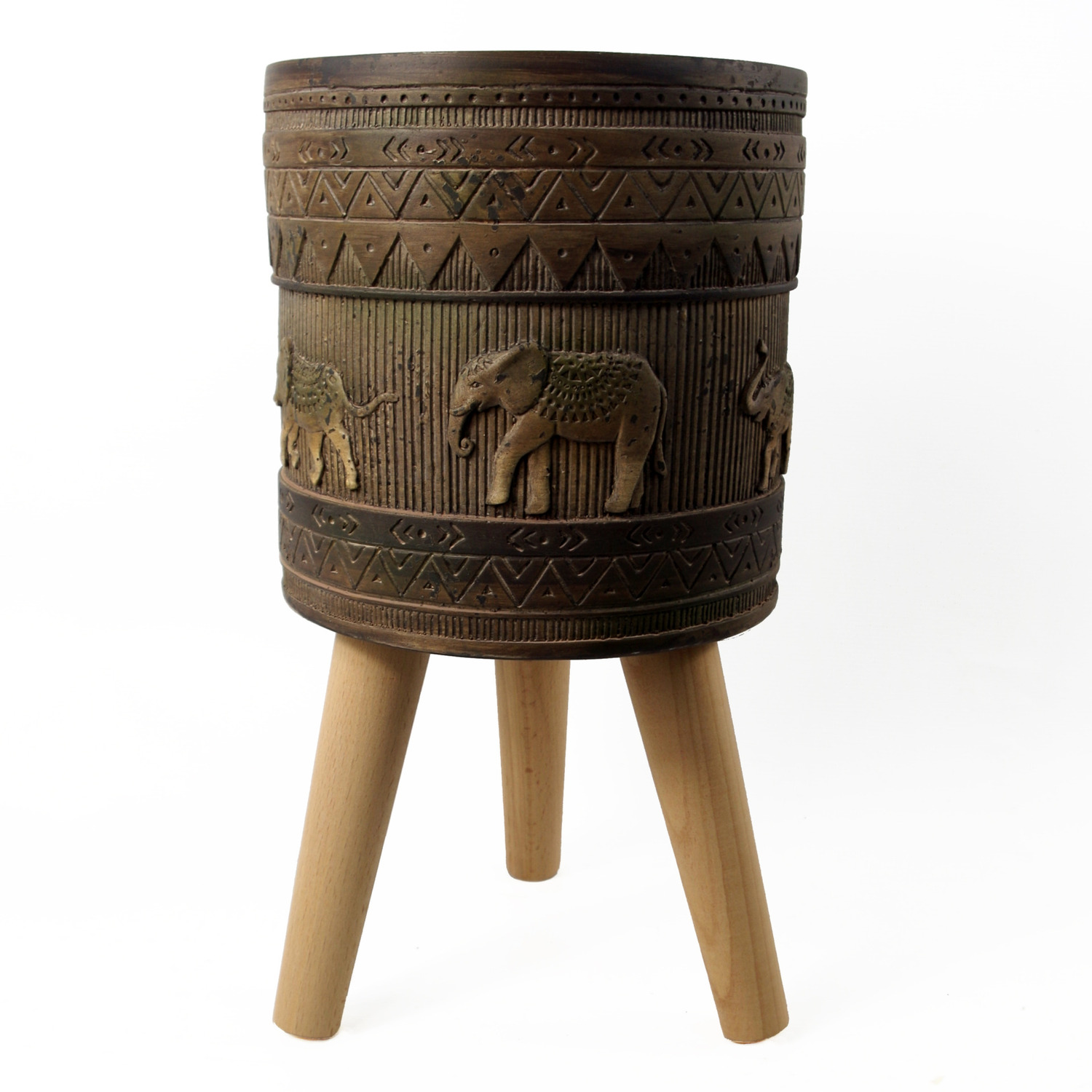 B&Q -  40Cm X 21.5Cm Zandi Elephant Composite Large Planter - Image 6