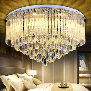 Modern Round K9 Crystal LED Flush Ceiling Light Chandelier