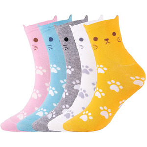 5 Pairs of Cute Cat Socks