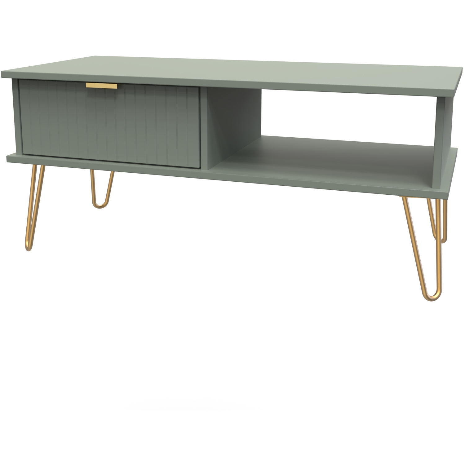 Linear 1 Drawer Coffee Table - Reed Green