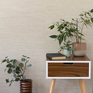 Tibetan Grasscloth Cream Nu Self Adhesive Wallpaper