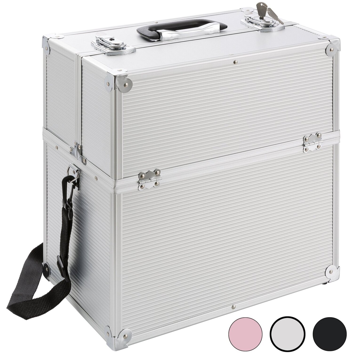 Three Piece Mesh Cosmetic Case Set