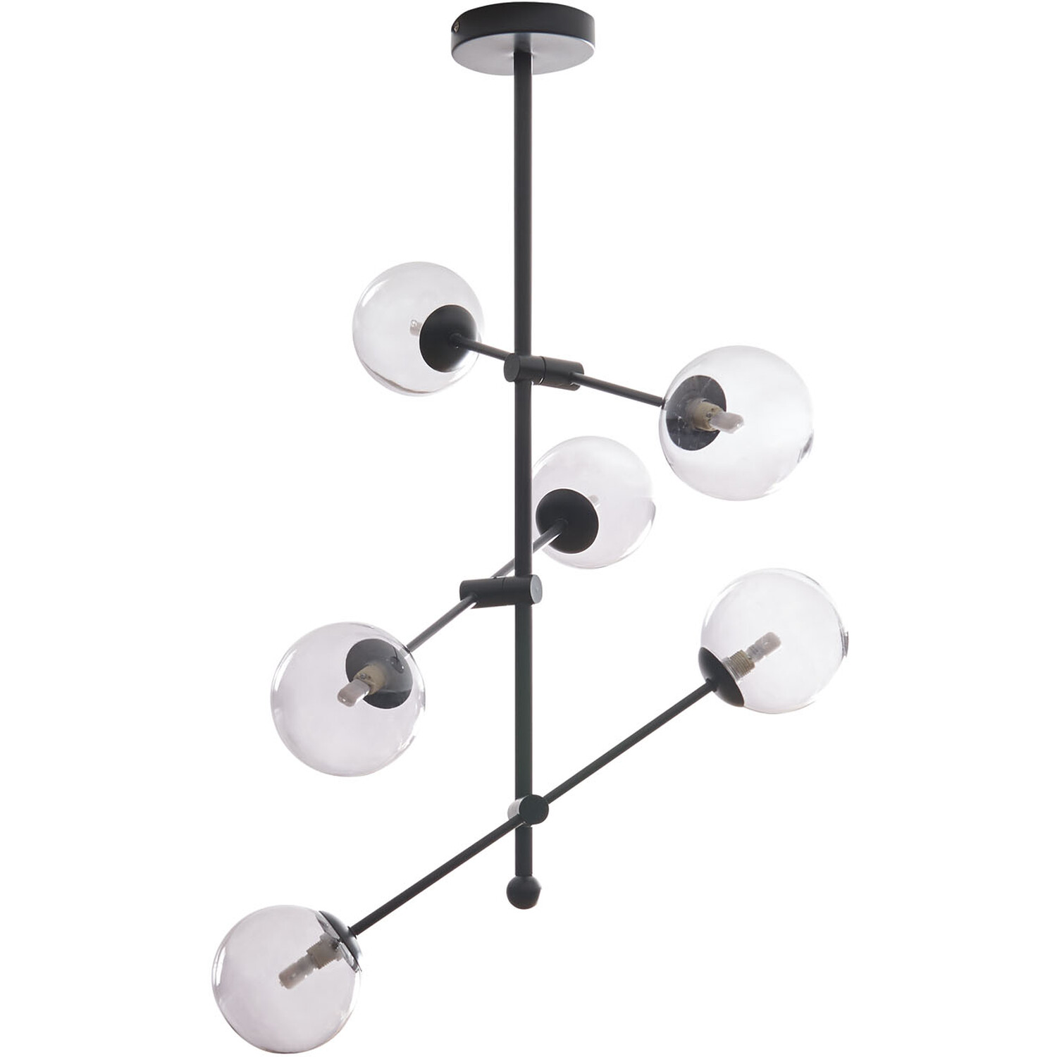 Moderno 6 Light Ceiling Fitting - Black thumbnail
