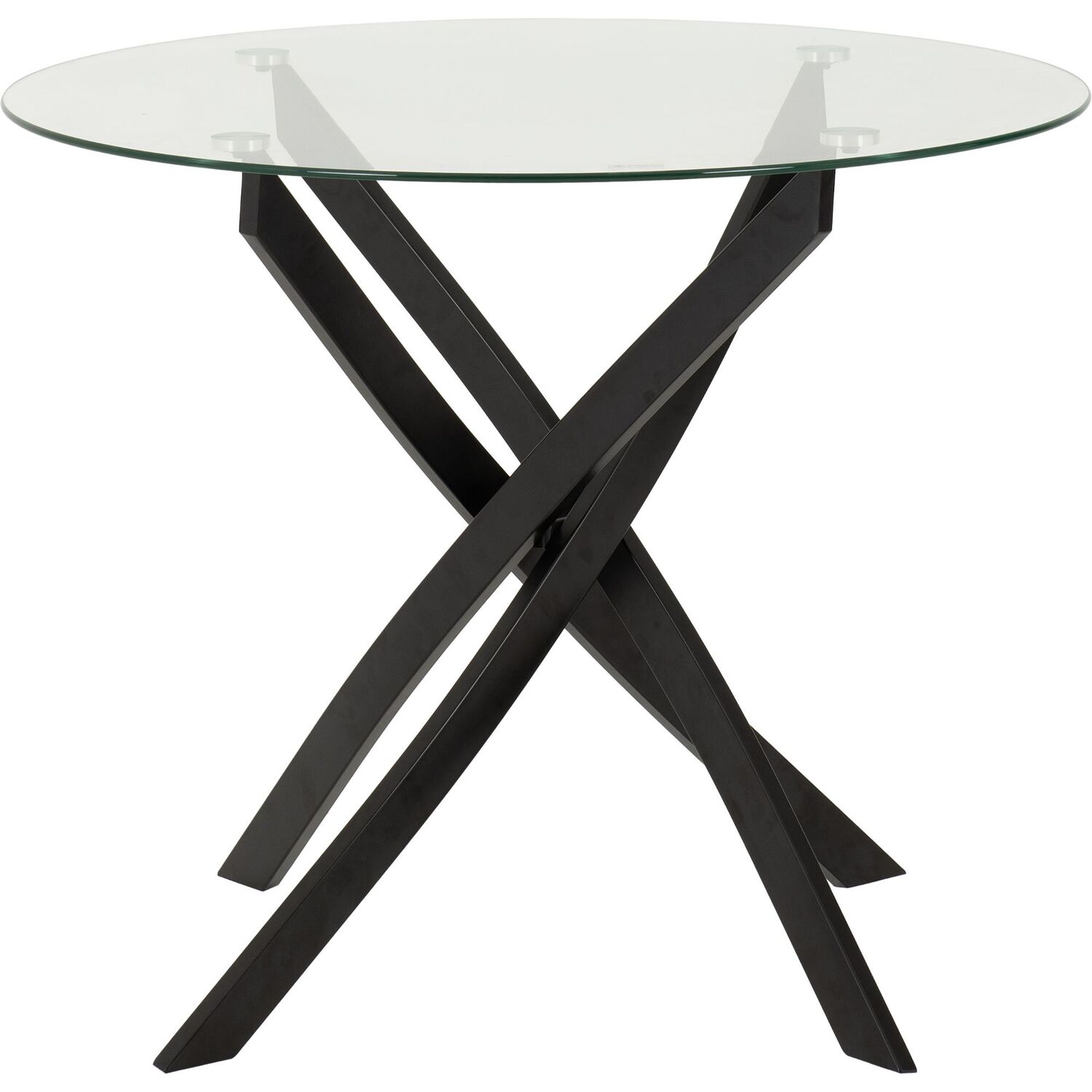 Sheldon Round Glass Top Dining Table - Glass Table Top
