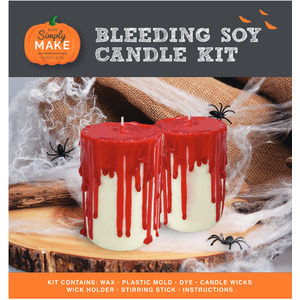 Soy Candle Halloween Craft Kit Bleeding Skull