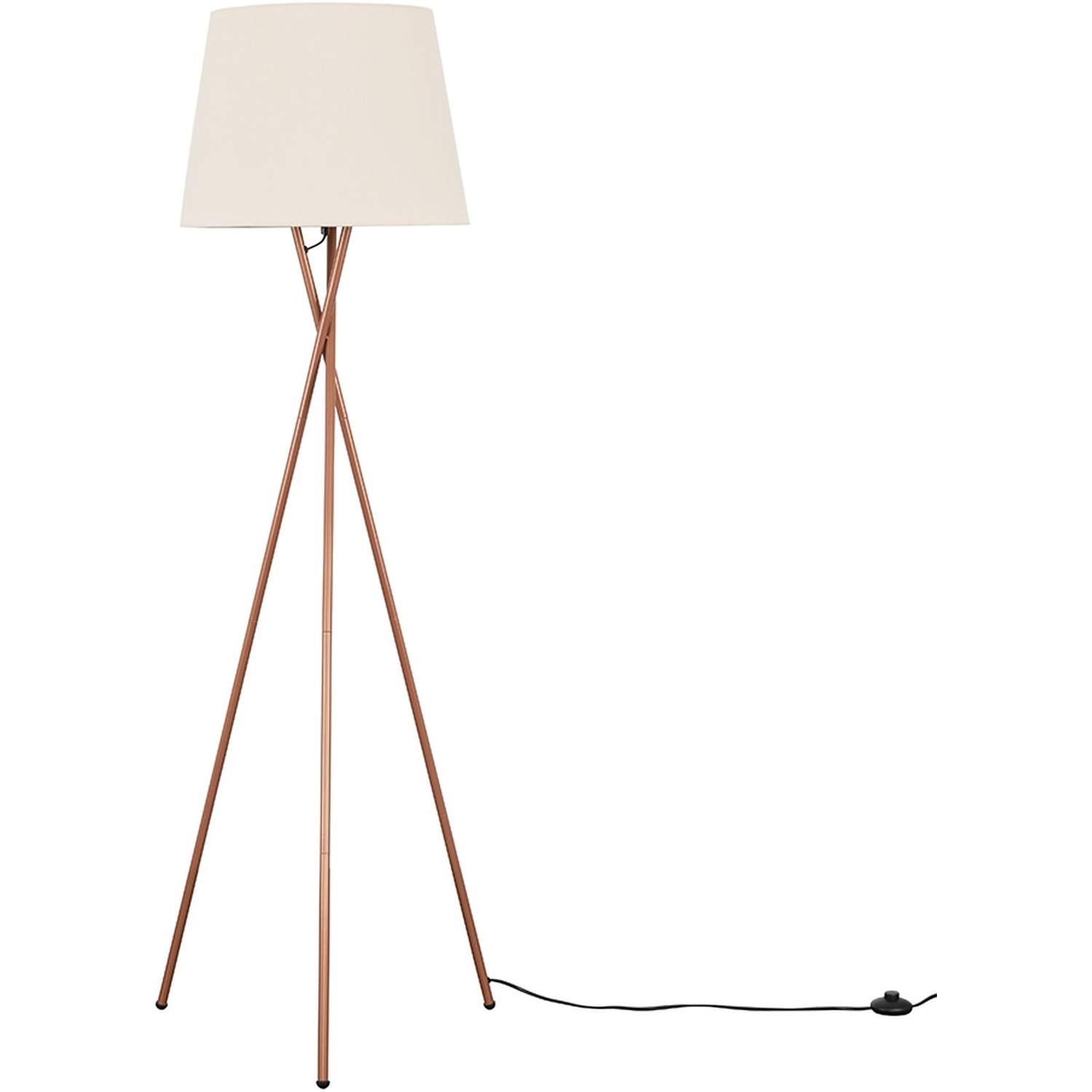 Image of Camden Copper Tripod Floor Lamp with&hellip;