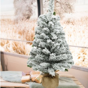 60cm Small Snowy Table Christmas Tree Natural Jute Bag Artificial Tree