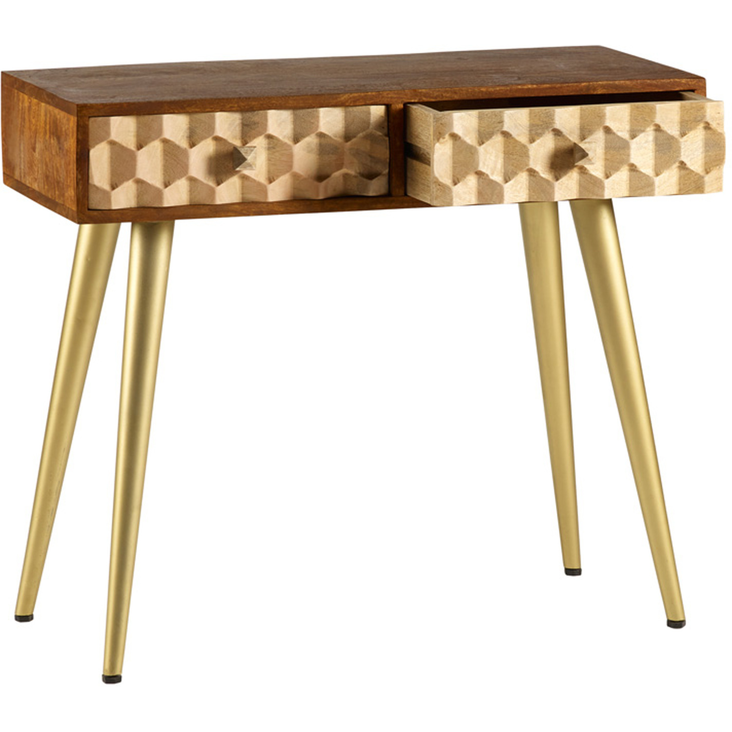 Edison Modern Console Tabledesk - Brown