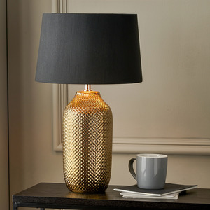 Ceramic Table Lamp With Textured Pattern