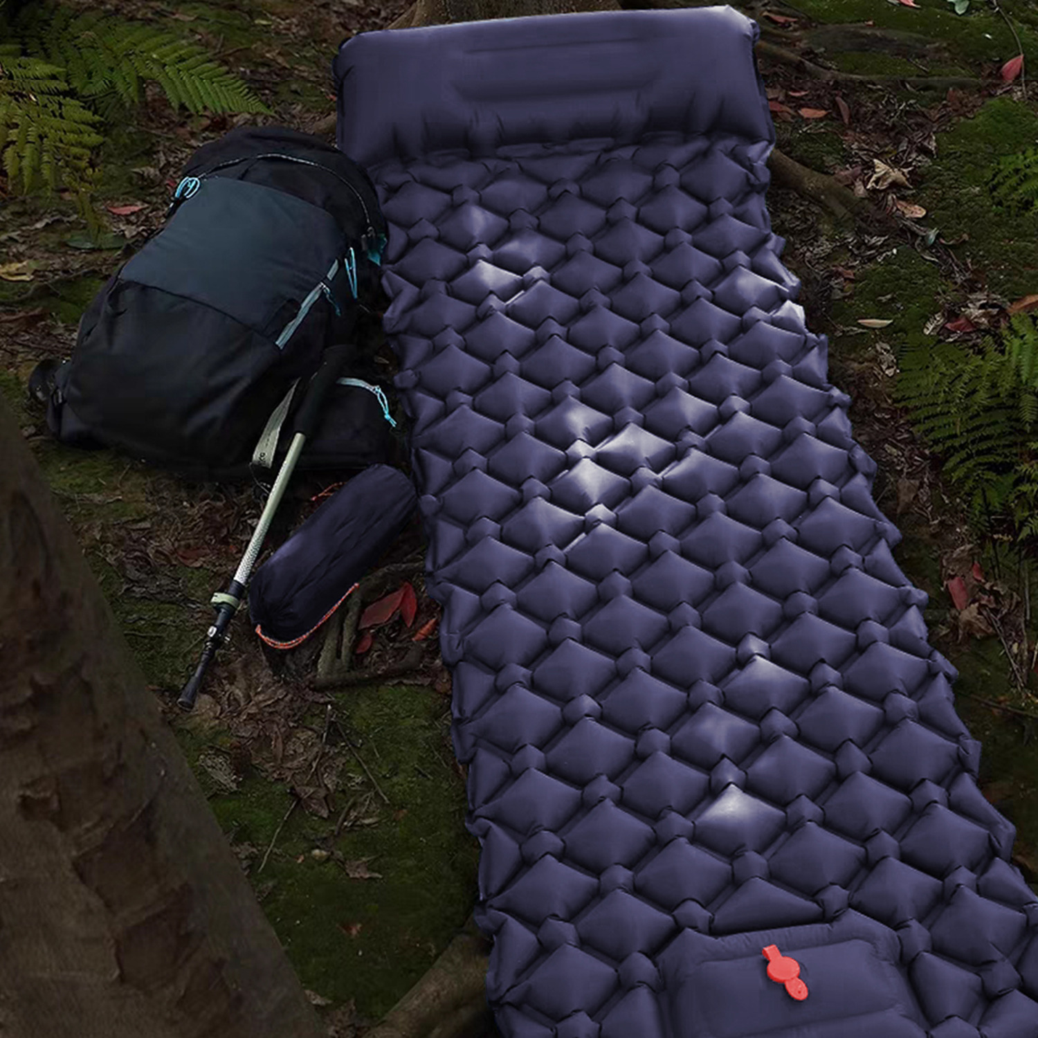 Automatic Inflatable Sleeping Pad Moisture Proof Pad with Pillow