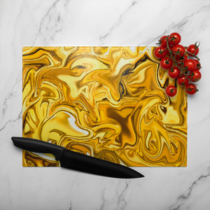 Golden Liquid Glass Chopping Board-large