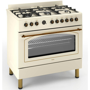 90cm Dual Fuel Range Cooker Double Turbo Fan 6 Burner