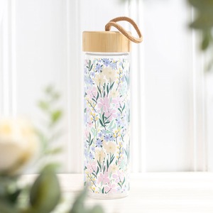 Ditsy Floral Glass Bamboo Bottle