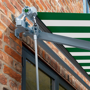 Green and White Electric Retractable Awning 3m x 2.5m shot 7447511