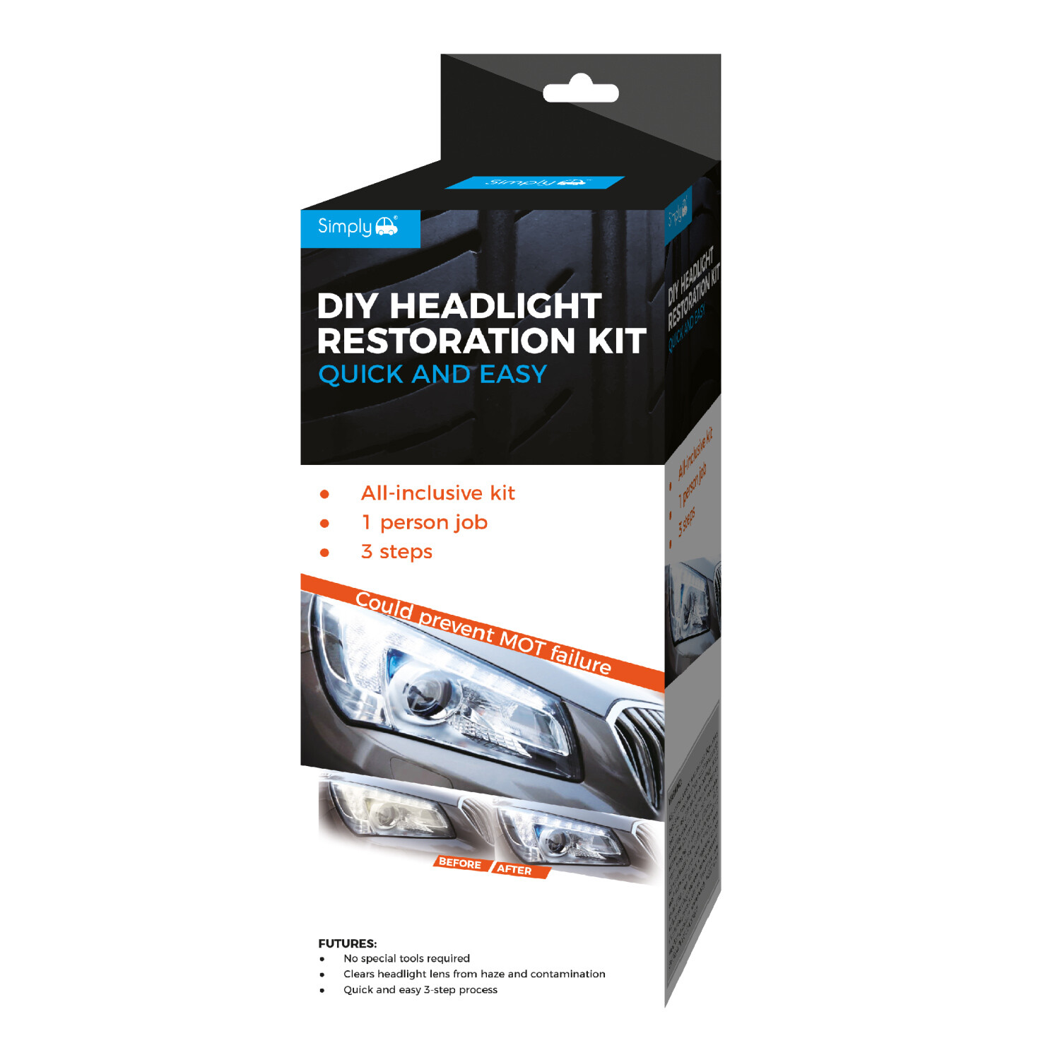 Simply Auto HRK1 Headlight Restoration Kit Car Light Lens Cleaner & Polish Kit - Image 5