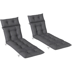 Outsunny 190x56 cm Sun Lounger Cushions Only Set of 2