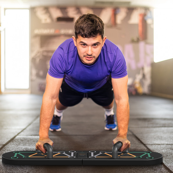 SPORTNOW Foldable Push Up Board with Non-slip Pads