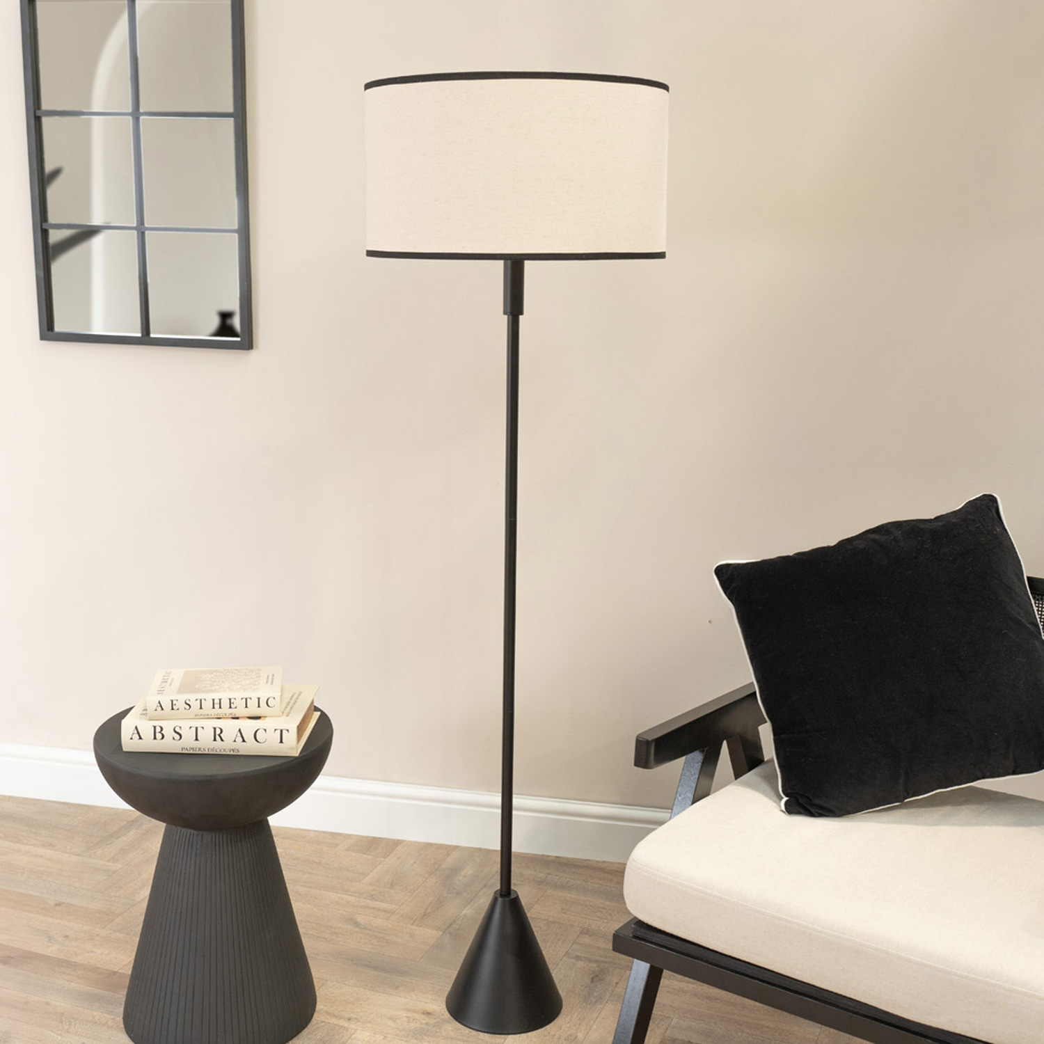 Image of Mitch Triangle Floor Lamp with Trim&hellip;