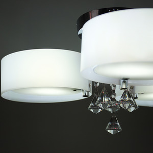 Ceiling Light Acrylic LED Semi Flush Mount with Crystal