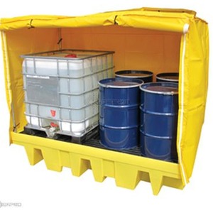 Twin IBC Containment Bund with Framed Cover