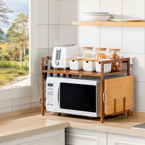 Lifeideas Wooden Spice Rack with Hooks