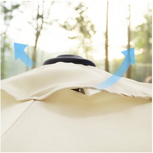 White SONGMICS 30 Degree Tilt Garden Parasol Umbrella shot 8978416