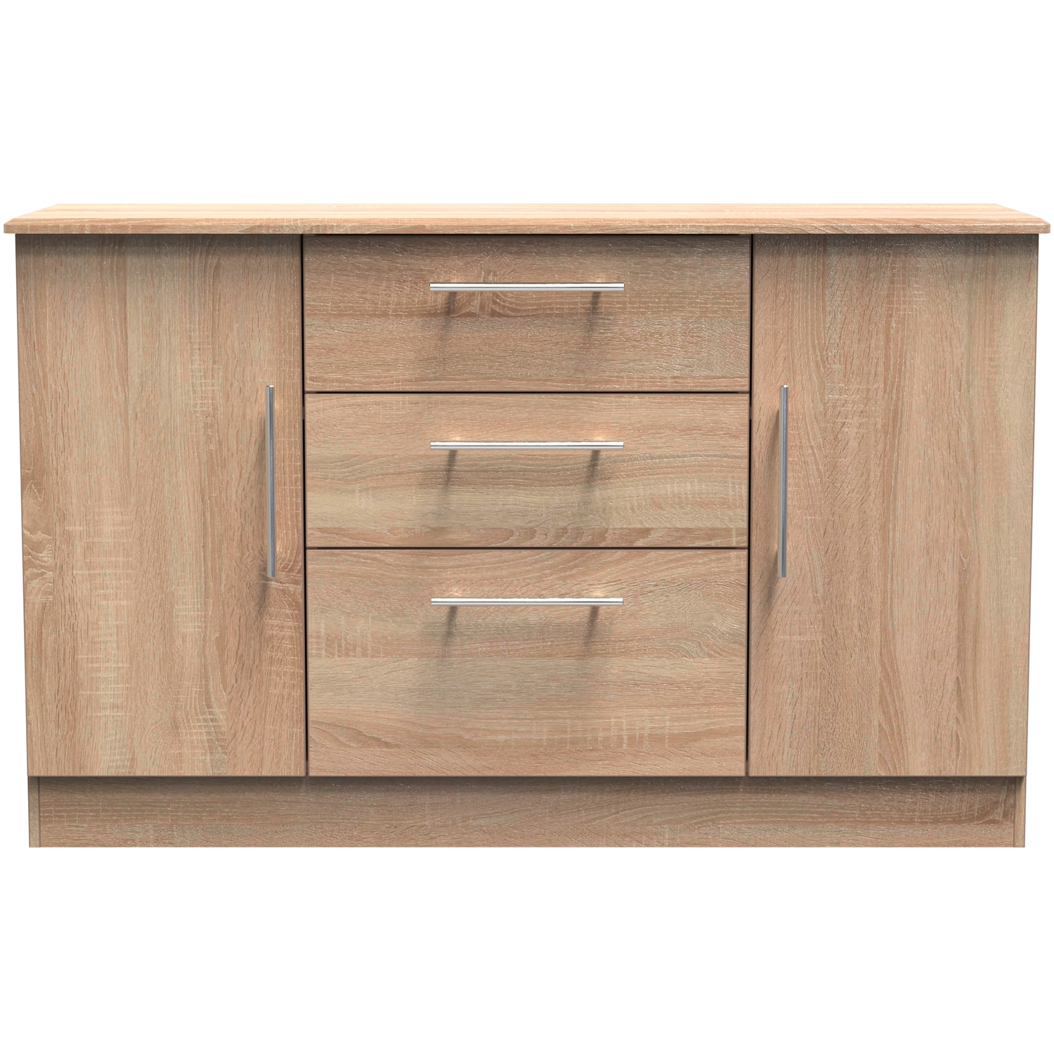 Sherwood Ready Assembled 2 Door 3 Drawer Sideboard - Bardolino Oak