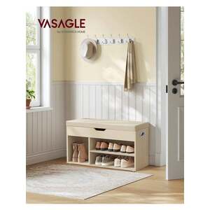 VASAGLE Hallway Shoe Storage Bench with Cushion