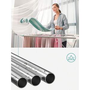 Grey SONGMICS Adjustable Clothes Drying Rack shot 9326789