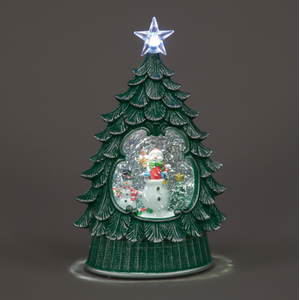 Ice Tree Led SnowTime Ice White LED Water Tree with Snowmen and Trees