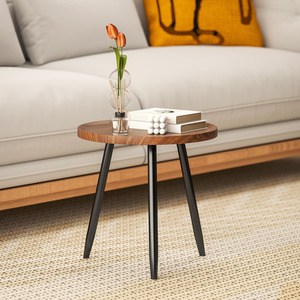 HOMCOM Round Side Coffee Table