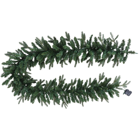 270cm Premium Pre-lit Christmas Garland With Timer