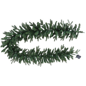 270cm Premium Pre-lit Christmas Garland With Timer