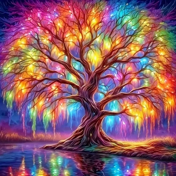 Rainbow Tree Diamond Painting Kit
